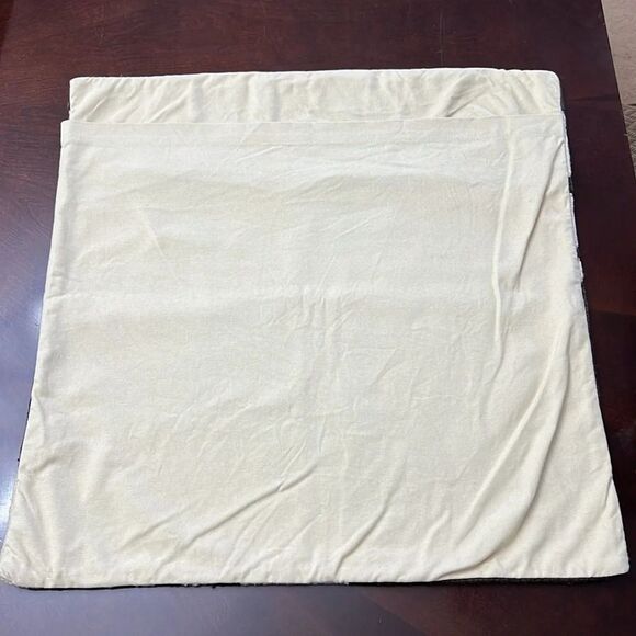 Pottery Barn Brown and Cream Pillow Cover 20 x 20 - Picture 7 of 13